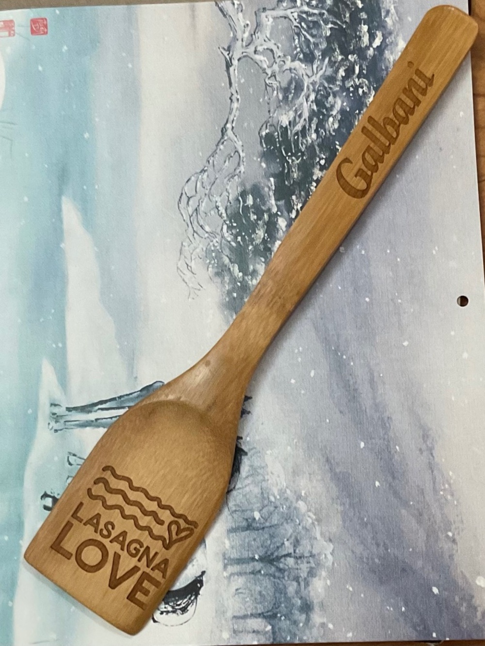 Galbani branded Wooden Spoon